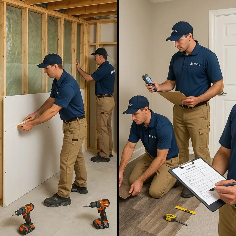 Repairs and Reconstruction process in Sunset Park, NY